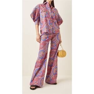 Alexis Berry Paisley Berwyn Button Down Puff Sleeve Shirt + Salima Pant FULL SET